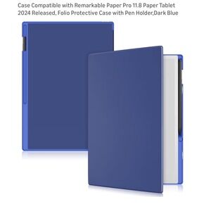 Folio Case for Remarkable Paper‎ Pro 11.8 2024 Tablet Auto Sleep Wake blue